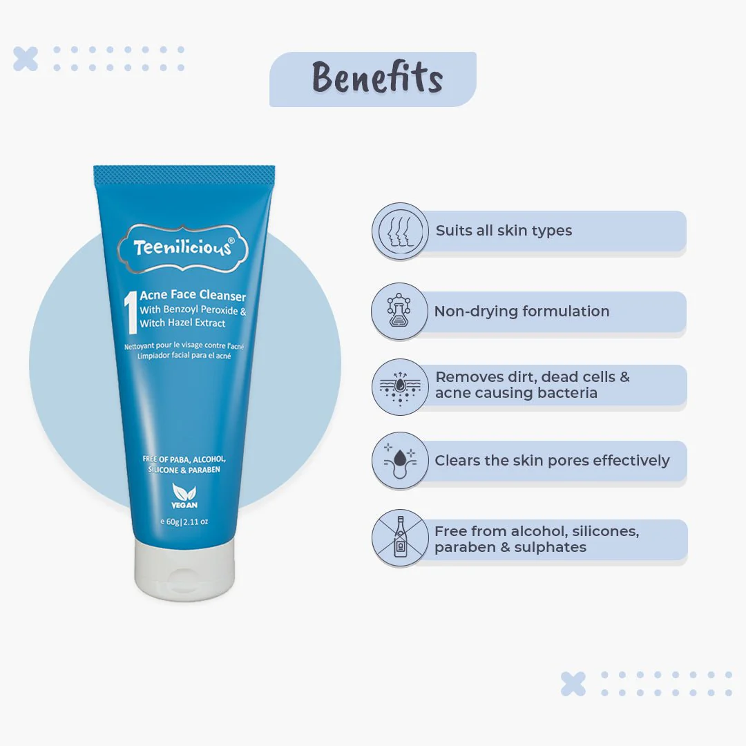 Teenilicious Acne Face Cleanser With Benzoyl Peroxide - Image 2
