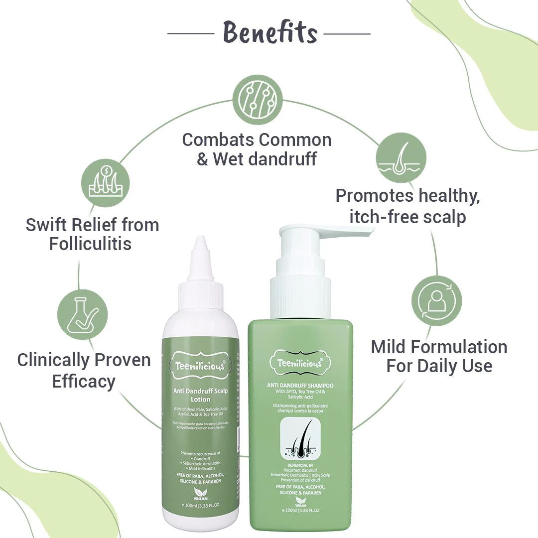 Teenilicious Anti Dandruff Shampoo & Scalp Lotion Combo Kit - Image 2